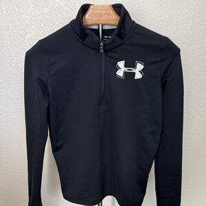 Under Armour Black and White Quarter-Zip Top